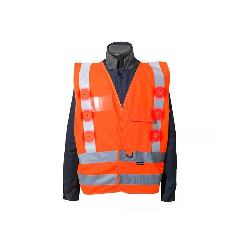 LEINA Gilet de sécurité réfléchissant en polyester - Orange