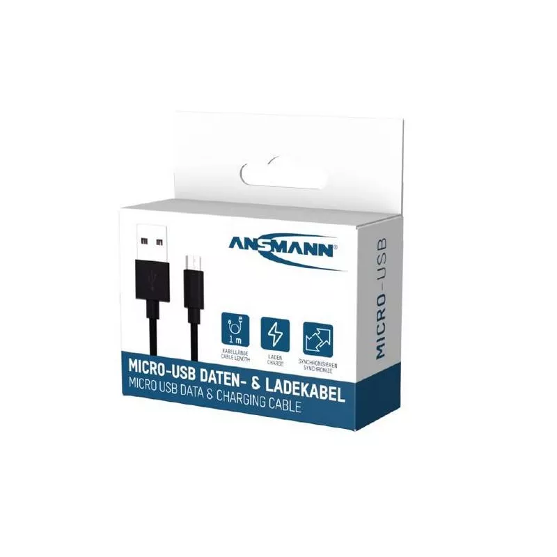 Ansmann micro USB data and charge cable