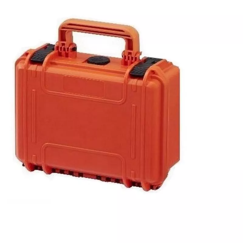 Valise en plastique anti chocs orange hauteur 180 mm par Prolutech