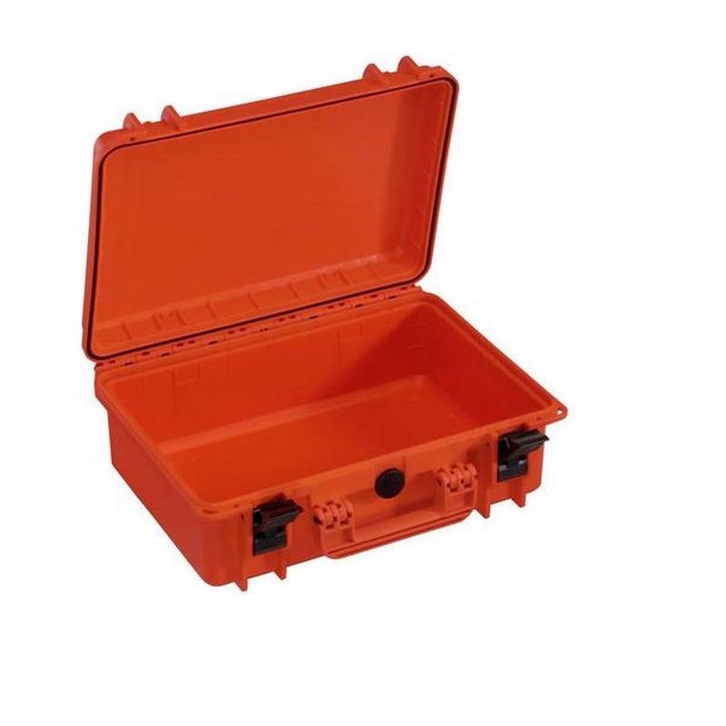 Maletín de plástico Prolutech BOX180-O naranja abierto