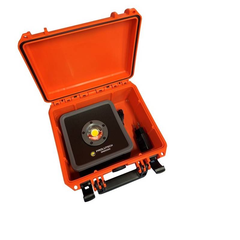 Valise en plastique anti chocs orange hauteur 180 mm par Prolutech
