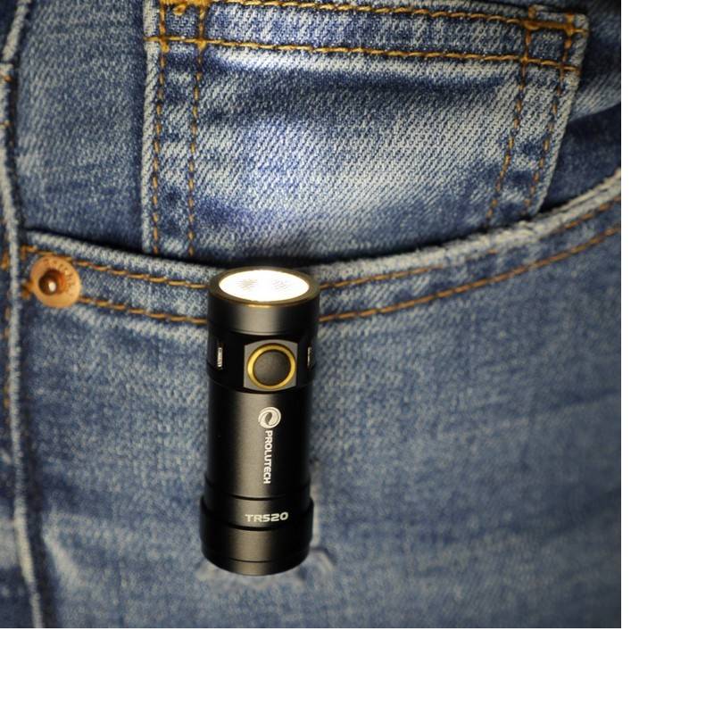 Mini lampe torche LED K-Light TR520 avec clip de poche