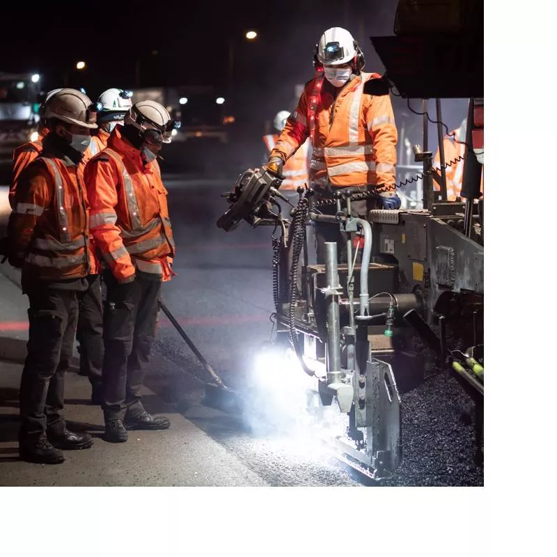 LED-Warnweste K-Safe auf der Baustelle Prolutech