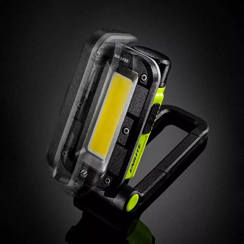 FISHTEC Lampe Torche Rechargeable LED COB - Batterie Lithium - 500 Lumens -  Pivotante a 120 - Sangle Bandouliere - Autonomie 6h - Faisceau 350 M