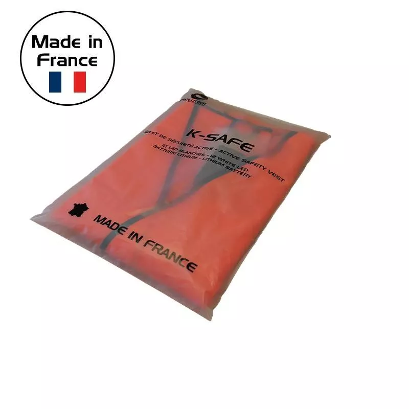Packaging of the Prolutech safety led vest Made in France