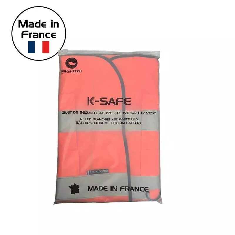 Prolutech K-Safe LED safety vest packaging