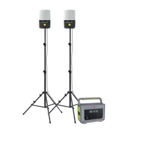 All-in-one lighting package! 6000 lumen domes and charging station