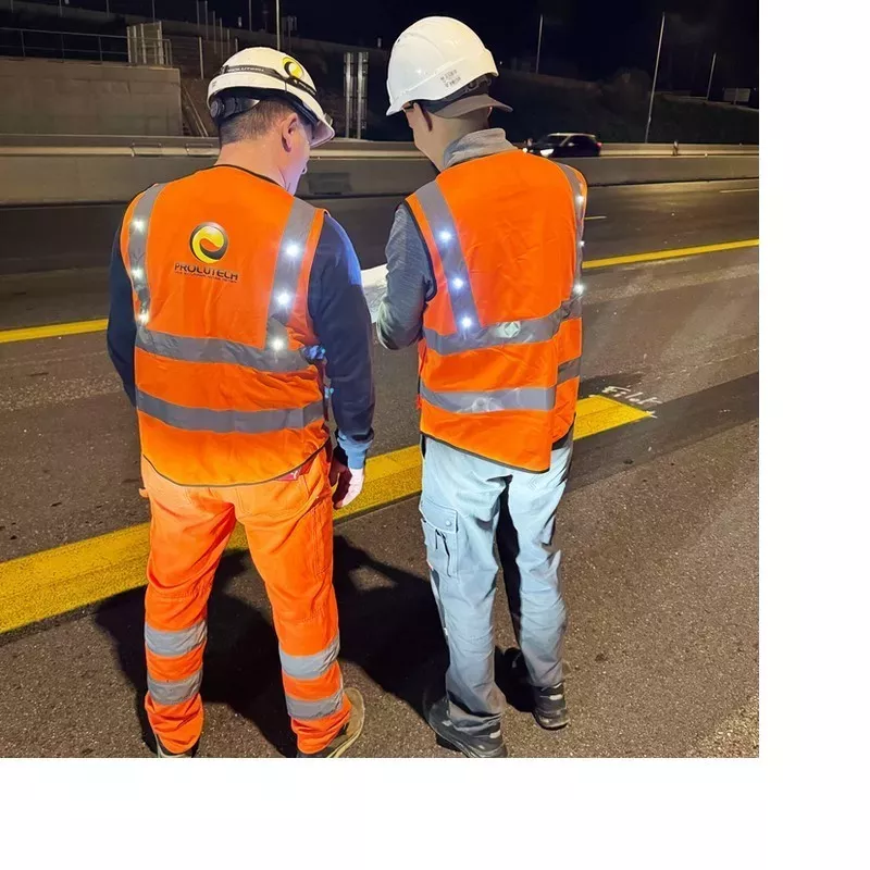 K-Safe LED safety vest 12 white LED Made in France Prolutech