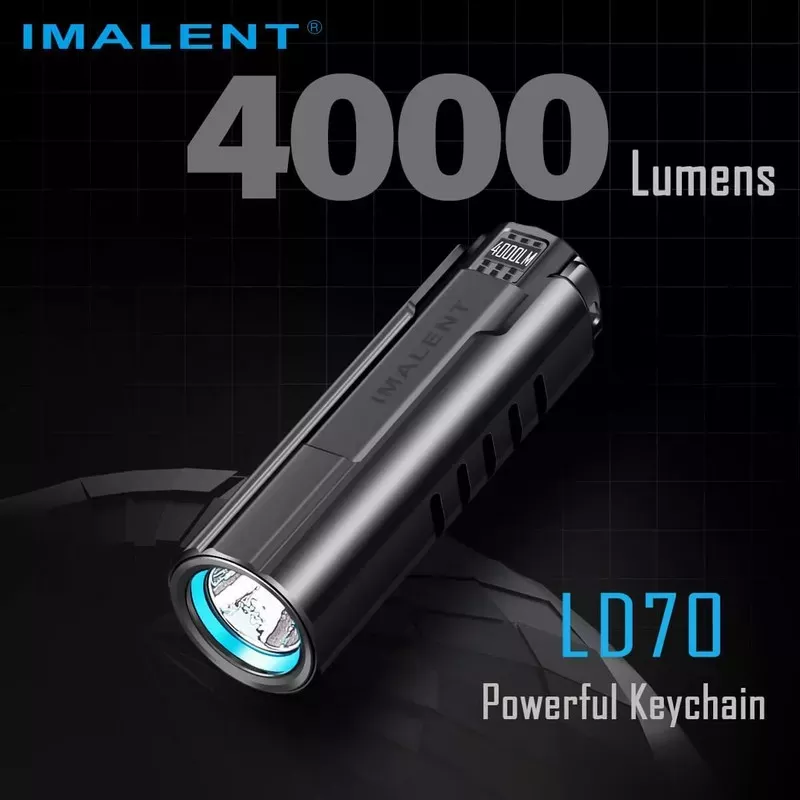 LD70 LED torch, black, powerful 4000 lumens Imalent