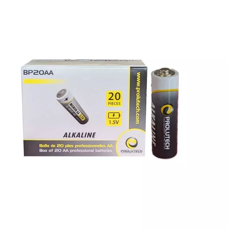 Piles professionnelles AA LR-6 sous la marque Prolutech