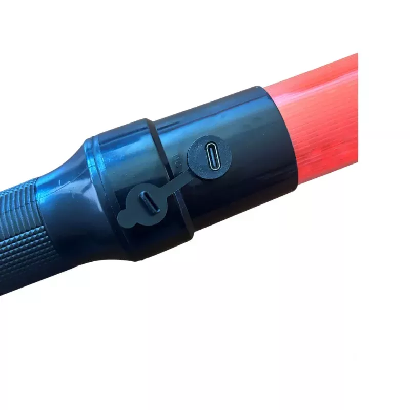 USB-C Rechargeable LED trafic baton Red - K-Sign