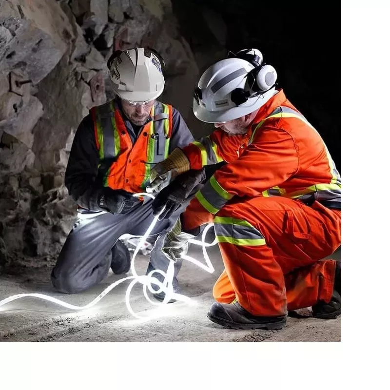 Installation of professional LED strip on tunnel works