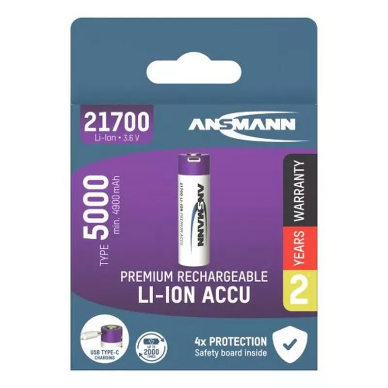 Li-Ion battery 21700 5000mAh 3.6V for FR4000