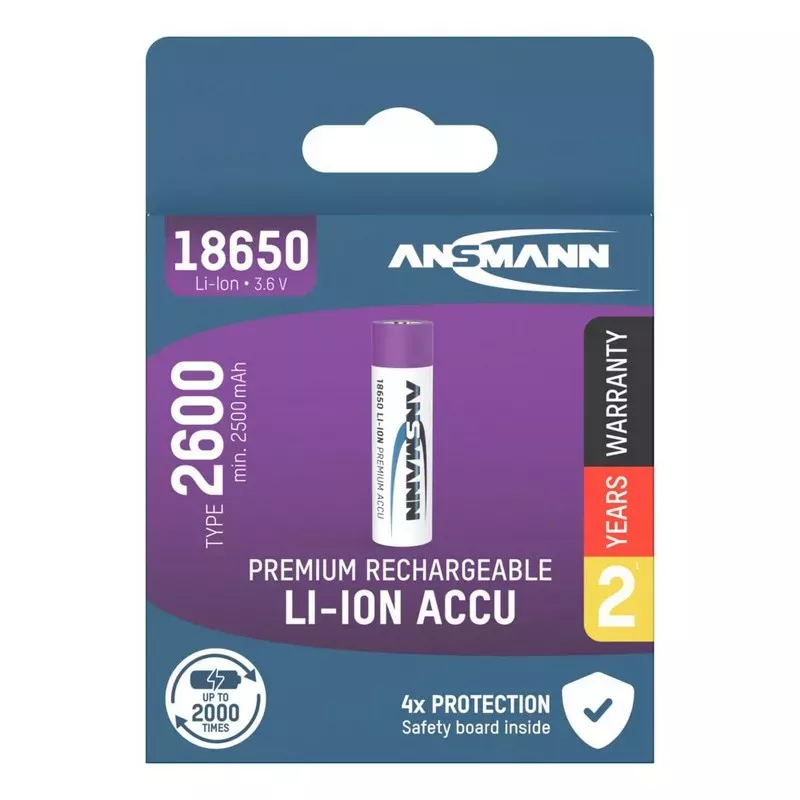 Batterie rechargeable Li-Ion 18650 2600mAh 3.6V
