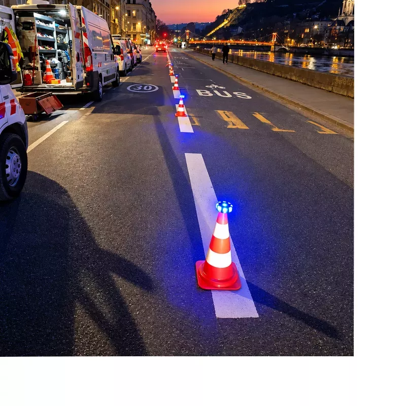 Lighting for Night Work Using Prolutech Light Beacons