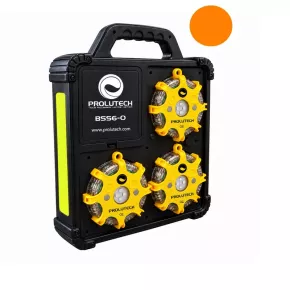 Prolutech Case of 6 Rechargeable and Synchronizable Orange LED Beacons