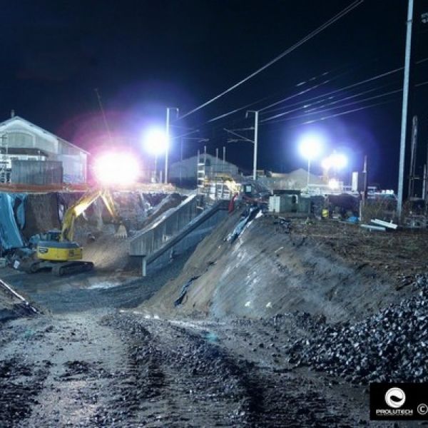 éclairage chantier ferroviaire