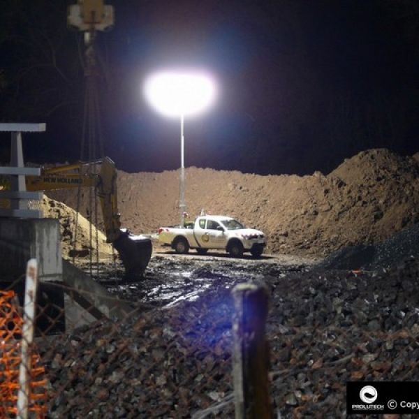 éclairage chantier de génie civil