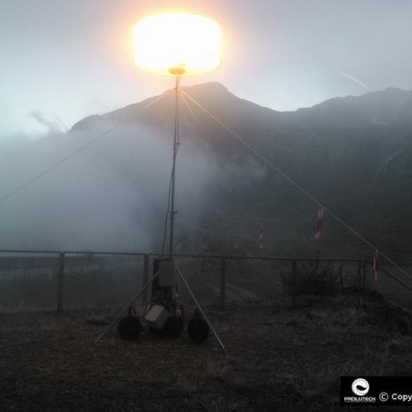 Eclairage puissant du ballon lumineux Flex 1000w HTI utilisé par Prolutech sur son chantier EDF