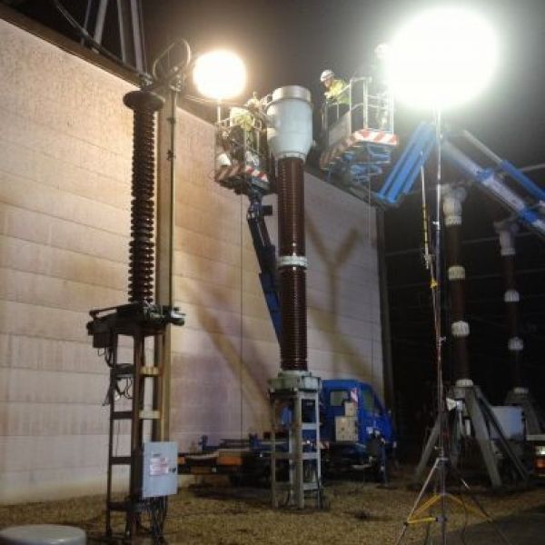 Eclairage maintenance EDF par ballons éclairants Airstar Prolutech