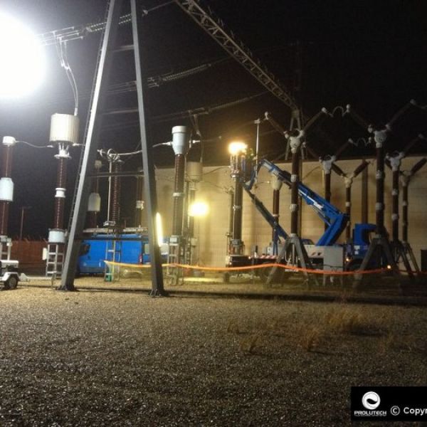 Eclairage maintenance EDF par ballons éclairants Airstar Prolutech