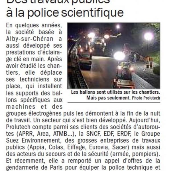 Un contrat de 3 ans sur des ballons lumineux avec la police scientifique